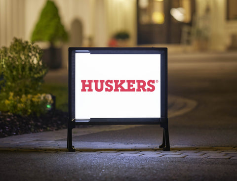 Nebraska Huskers Mark White Yardsy Sign