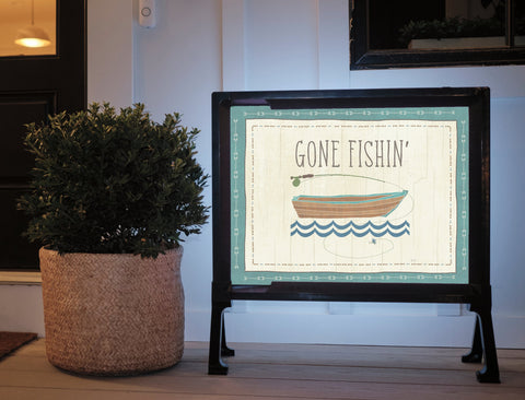 Gone Fishin' Yardsy Sign