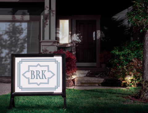 Preppy Custom Monogram Yardsy Sign