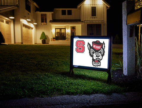 NCS Wolfpack White Yardsy Sign