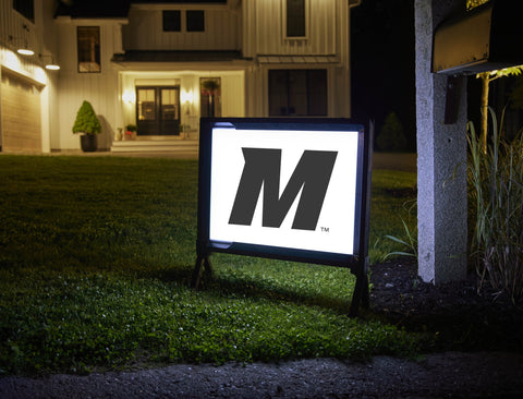 Missouri M Letter Mark White Yardsy Sign