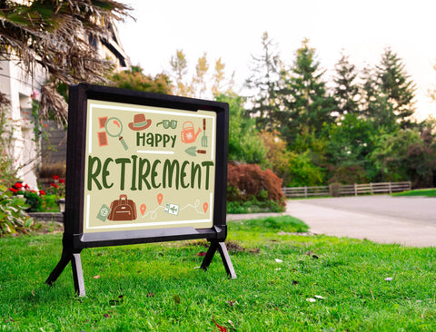 Happy Retirement Hobbies Yardsy Sign