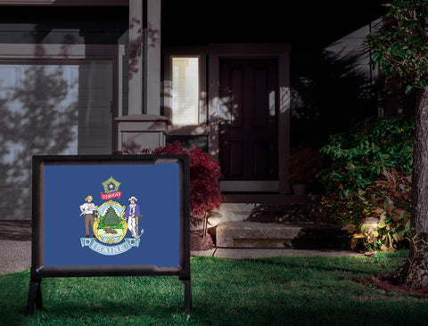 Maine State Flag Yardsy Sign
