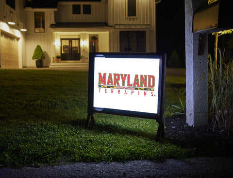 Maryland Terrapins Wordmark White Yardsy Sign