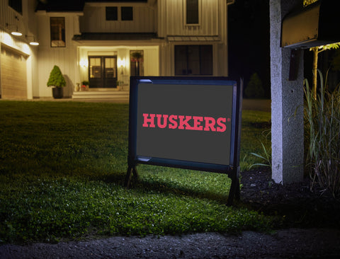 Nebraska Huskers Mark Black Yardsy Sign