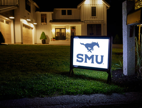 SMU Mustang Blue Yardsy Sign