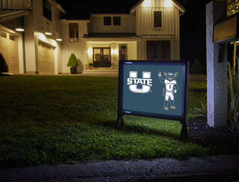 USU Big Blue Mascot Blue Yardsy Sign