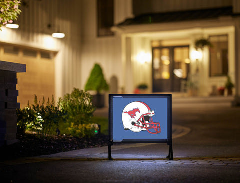 SMU Helmet Blue Yardsy Sign