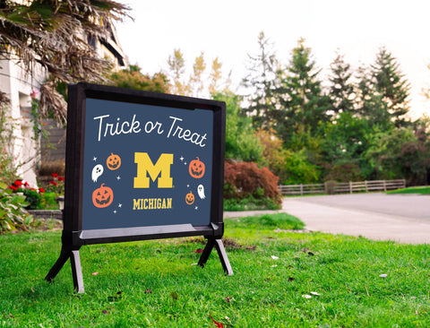 Michigan Halloween Trick Or Treat Yardsy Sign