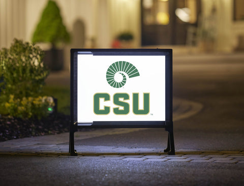 CSU Logo White Yardsy Sign