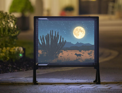Coyote Moon Desert Yardsy Sign