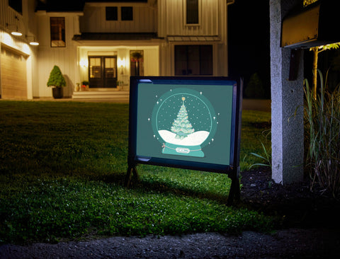 Snow Globe Yardsy Sign