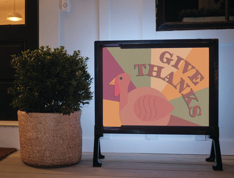 Give Thanks Turkey Yardsy Sign