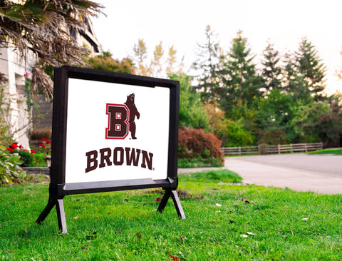 Brown University B Bear White Yardsy Sign