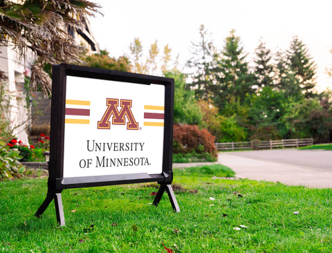 Minnesota M Stripes White Yardsy Sign