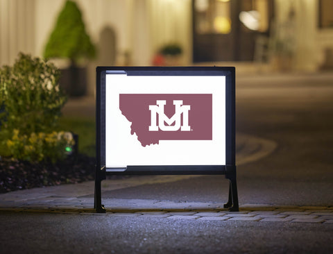 Montana State UM White Yardsy Sign
