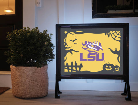 LSU Halloween Spooky Tigers Eye Yardsy Sign