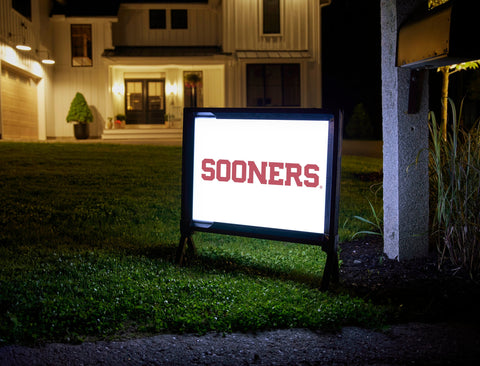 Oklahoma Sooners Wordmark White Yardsy Sign