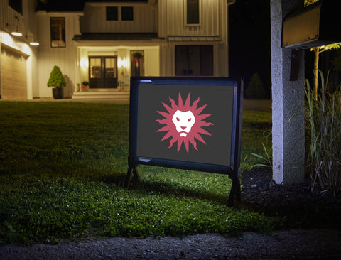LMU Spirit Mark Black Yardsy Sign