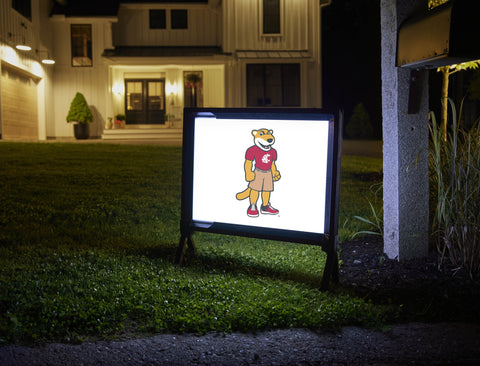 Washington State Red Shirt Mascot White Yardsy Sign