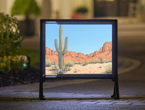 Desert Cactus Clear Day Landscape Yardsy Sign