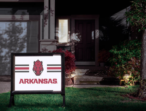 Arkansas Mascot Stripes White Yardsy Sign