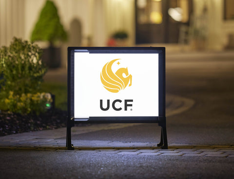 UCF Institutional Mark White Yardsy Sign
