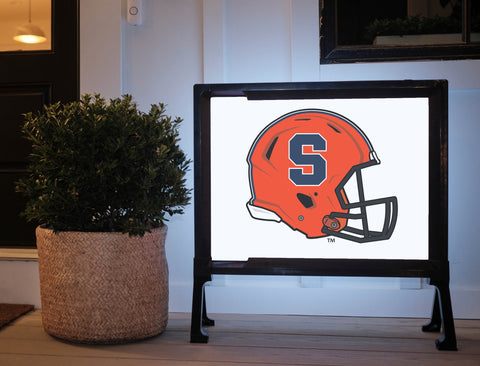 Syracuse University Orange Helmet White Yardsy Sign