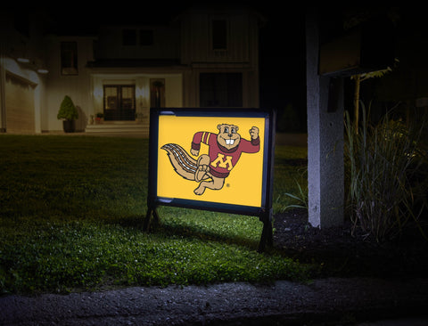 Minnesota Goldy Gopher Gold Yardsy Sign
