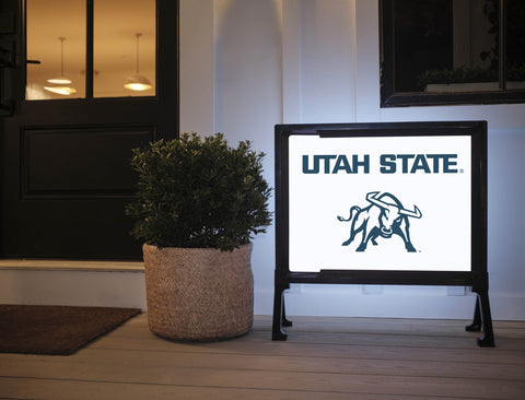 Utah State Mascot White Yardsy Sign