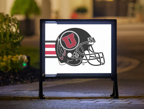 Utah Helmet Black Yardsy Sign