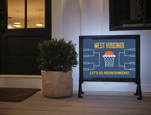 West Virginia Basketball Yardsy Sign