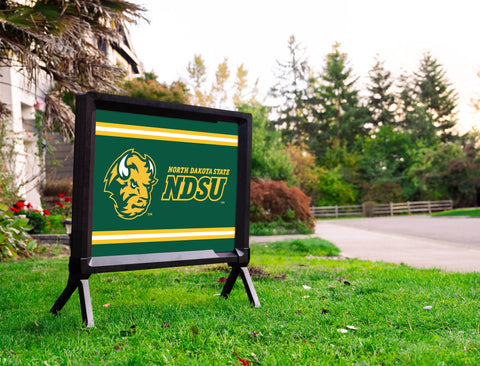 North Dakota State NDSU Bison Head Green Yardsy Sign