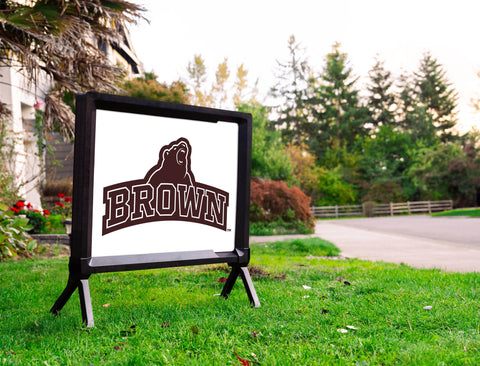 Brown University Mascot White Yardsy Sign