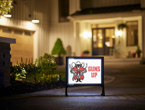 Texas Tech Raider Guns Up Yardsy Sign