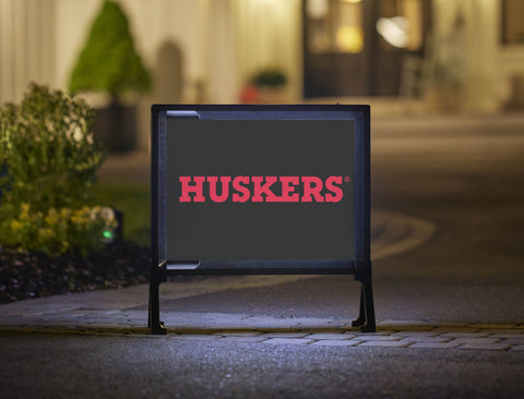 Nebraska Huskers Mark Black Yardsy Sign