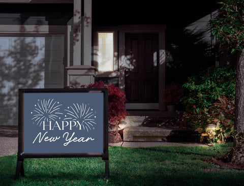 Happy New Year Minimalist Yardsy Sign