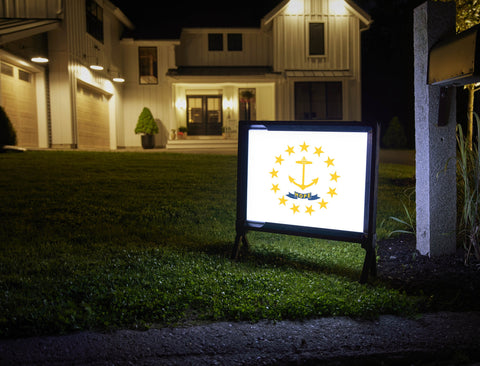 Rhode Island State Flag Yardsy Sign