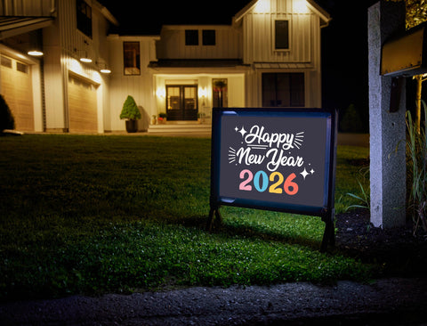 Happy New Year 2026 Yardsy Sign