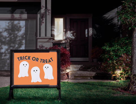 Trick Or Treat Ghosts Yardsy Sign