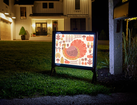 Folk Art Turkey Yardsy Sign