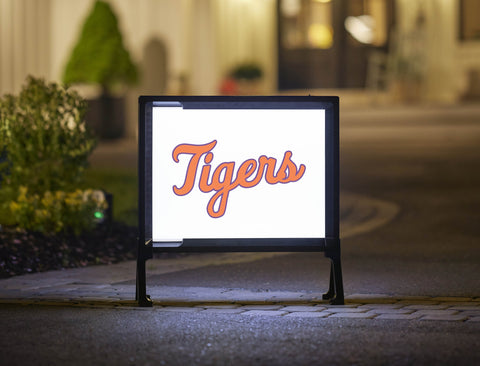 Clemson Tigers Script White Yardsy Sign