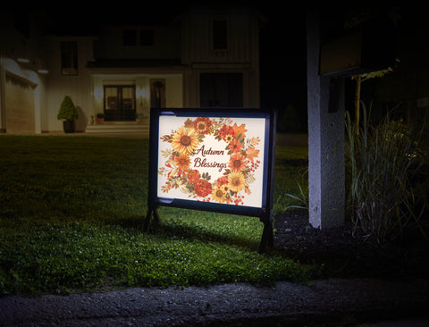 Autumn Blessings Fall Wreath Yardsy Sign