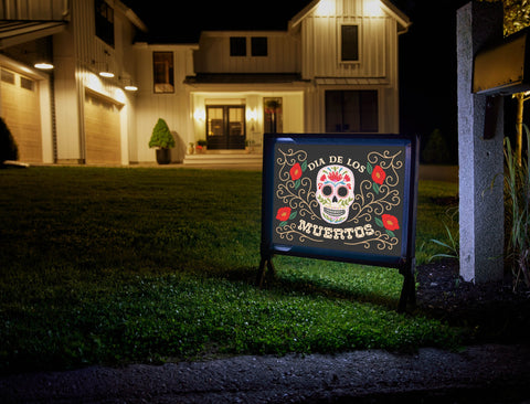 Dia De Los Muertos Skull Yardsy Sign