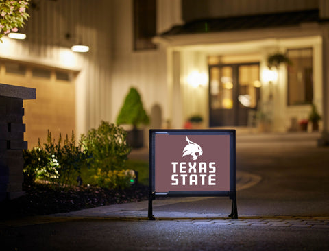 Texas State Mascot Maroon Yardsy Sign