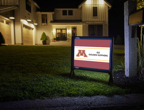 Minnesota Go Golden Gophers Maroon Yardsy Sign