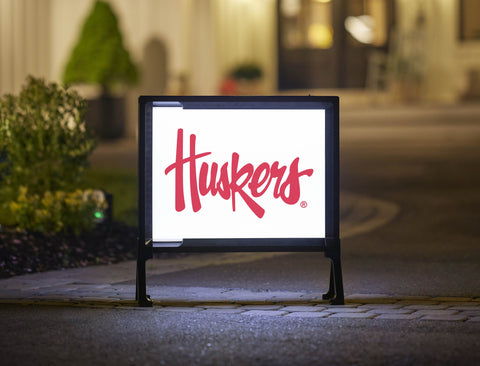 Nebraska Huskers White Yardsy Sign