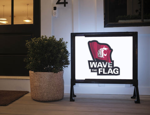 Washington State Wave The Flag White Yardsy Sign