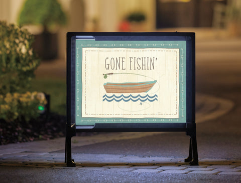 Gone Fishin' Yardsy Sign