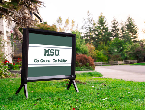 Michigan State MSU Go Green Go White Green Yardsy Sign